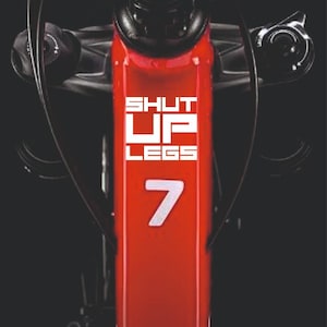 2pcs SHUT UP LEGS decals sticker for Your bike bicycle frame helmet red white black gold