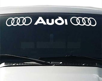 Audi rings decal sticker for windshield windows car vinyl graphics