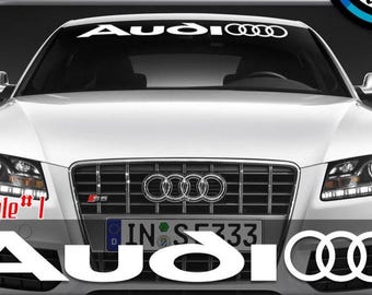 Audi rings decal sticker for windshield windows car vinyl graphics