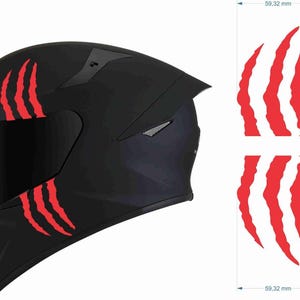 Motorcykelhjälmklistermärke klo repor monster ärr grafik vinyldekaler ny cykel bmx motosport