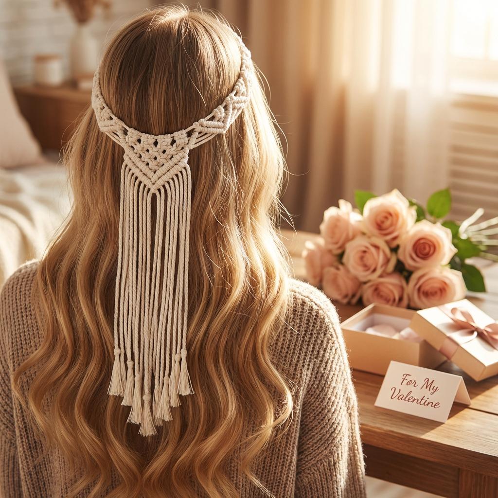 Macrame Headpiece - Etsy display picture 2