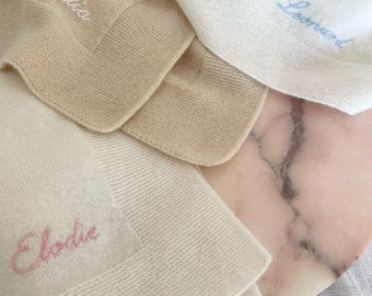 Personalized cashmere baby blanket, birth gift, soft cashmere christening blanket, cuddly blanket, cashmere baby blanket, newborn gift