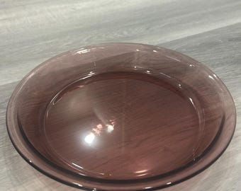 Plat à Tarte Vintage Pyrex Violet Foncé - Aubergine - Vaisselle Ancienne