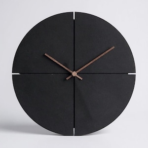 Handmade Wooden Wall Clock, Silent, Nordic Style, Unique Decor for Living Room, Bedroom, Kitchen