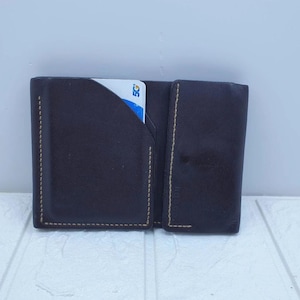Minimalist Handmade Leather Wallet | Slim Bifold Card Holder