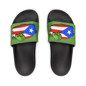 Puerto Rican Flag Sandals – Men’s & Women’s Summer Slides | Heritage Pride Beach Pool Shoes