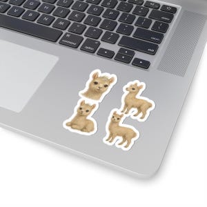 Adorable Alpaca Kiss-Cut Stickers | Cute Animal Decals for Laptop, Journals, Scrapbooking, Gifts, Kids&#39; Crafts