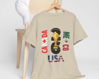 2026 Football T-Shirt, Canada Mexico USA football, 2026 Host Nations Shirt, Soccer Gift for him, Gift for her, 2026 soccer fans