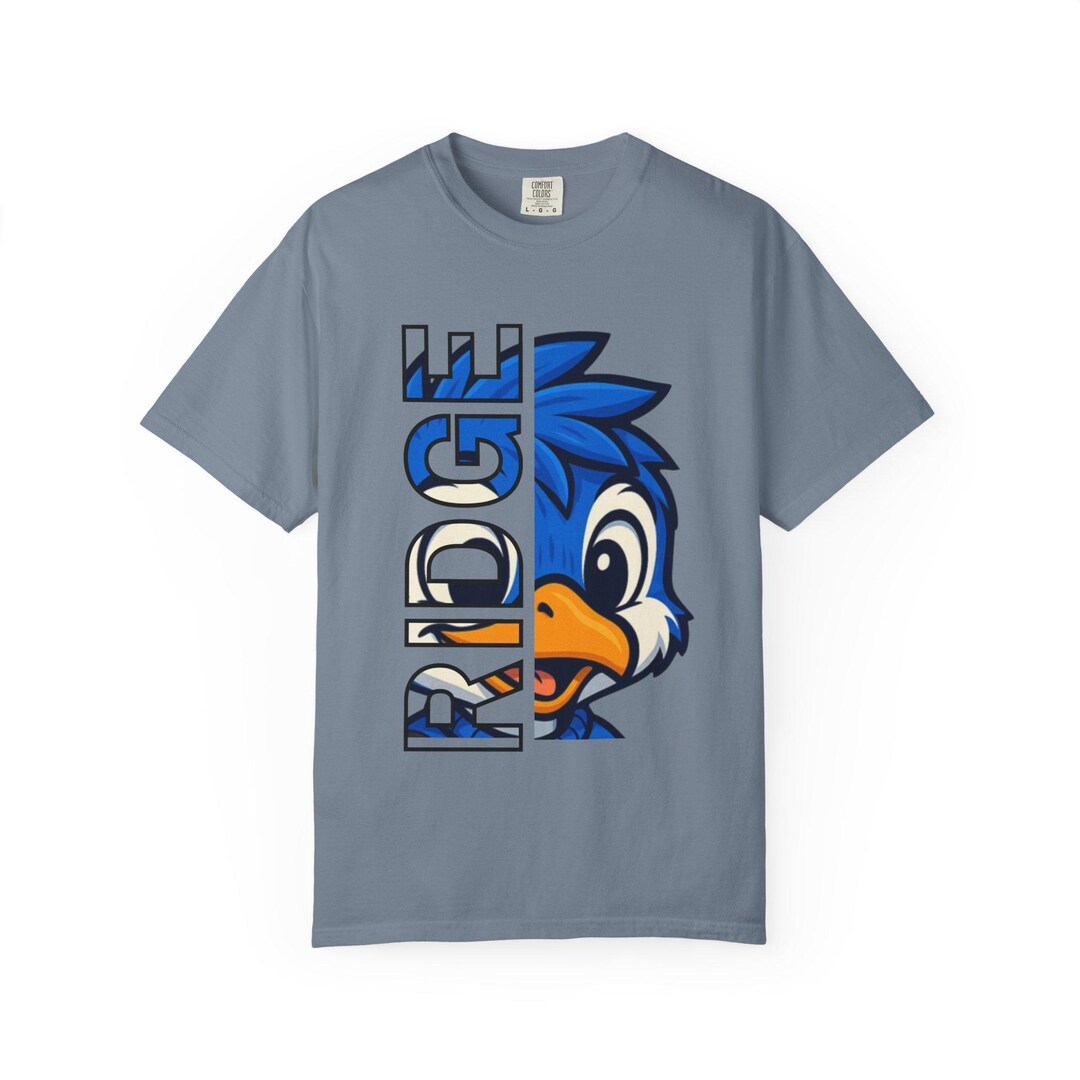 Mascots Ridge Ridge Roadrunner Mascot T-shirt | Vertical Mascot Face Typography - Etsy