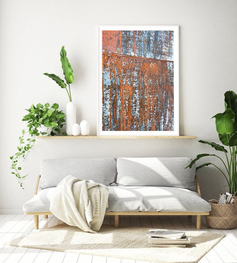 Industrial Wall Art, Large Abstract Photography Print, Rust Artwork for Industrial Decor