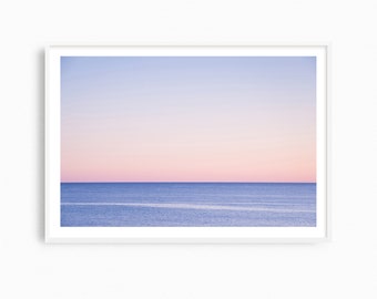 Minimalist ocean wall art, abstract coastal decor, large ocean photography print, fine art photograph, Florida Gulf of Mexico seascape