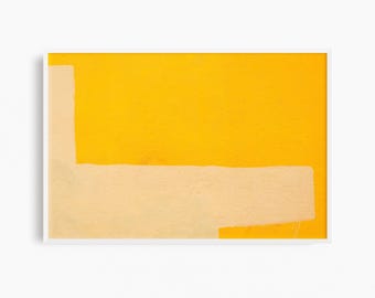 Yellow Abstract Art Print: Minimalist Geometric Photography