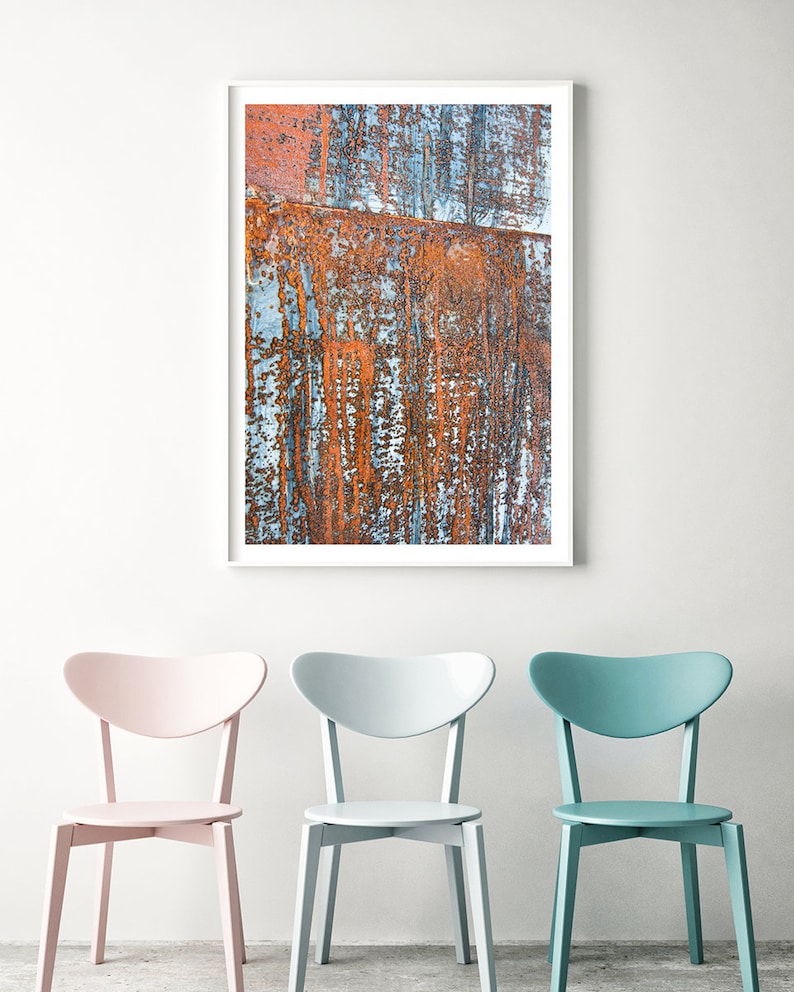 Industrial Wall Art, Large Abstract Photography Print, Rust Artwork for Industrial Decor
