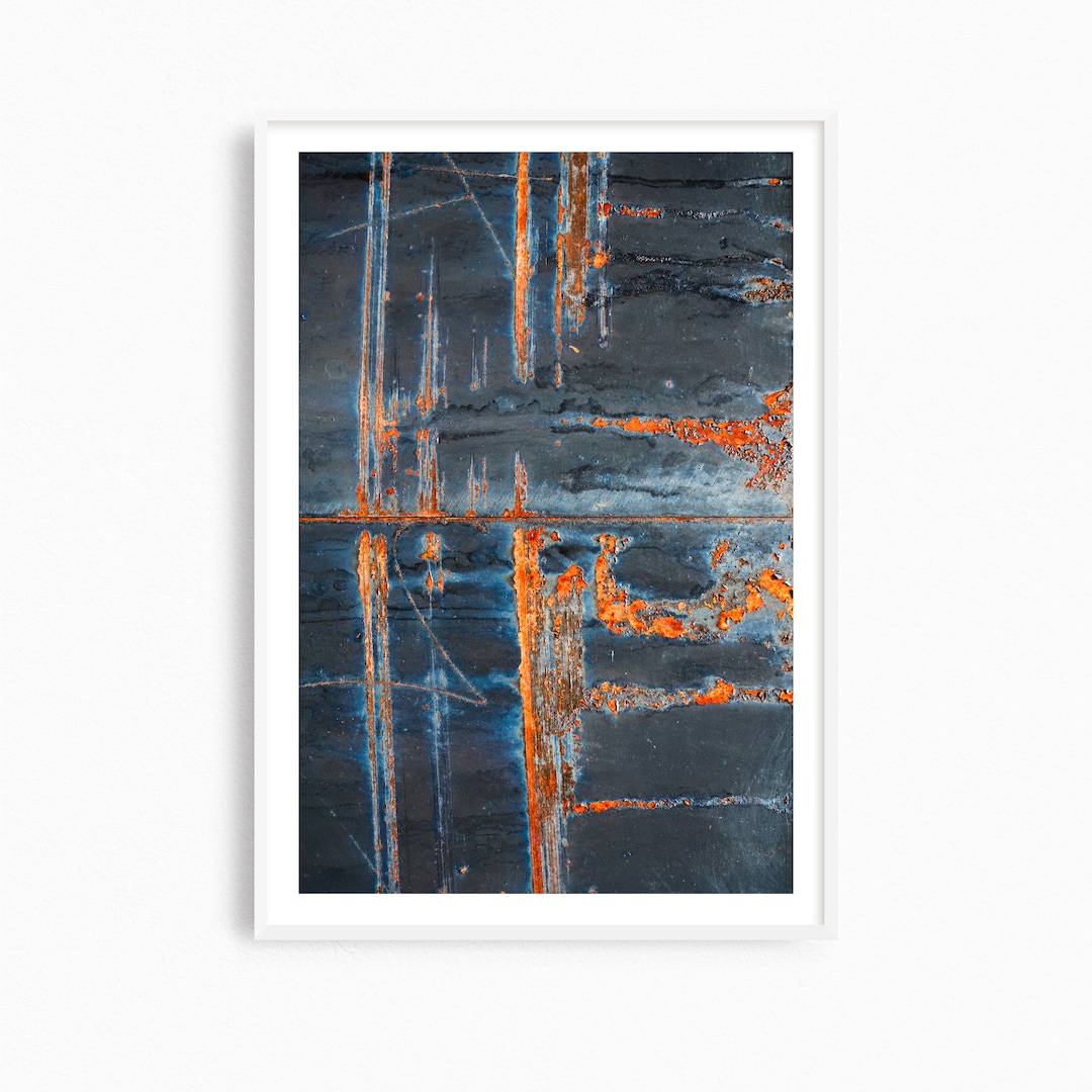 Large Industrial Wall Art, Abstract Photography, Dark Abstract Art Print, Industrial Decor Rust