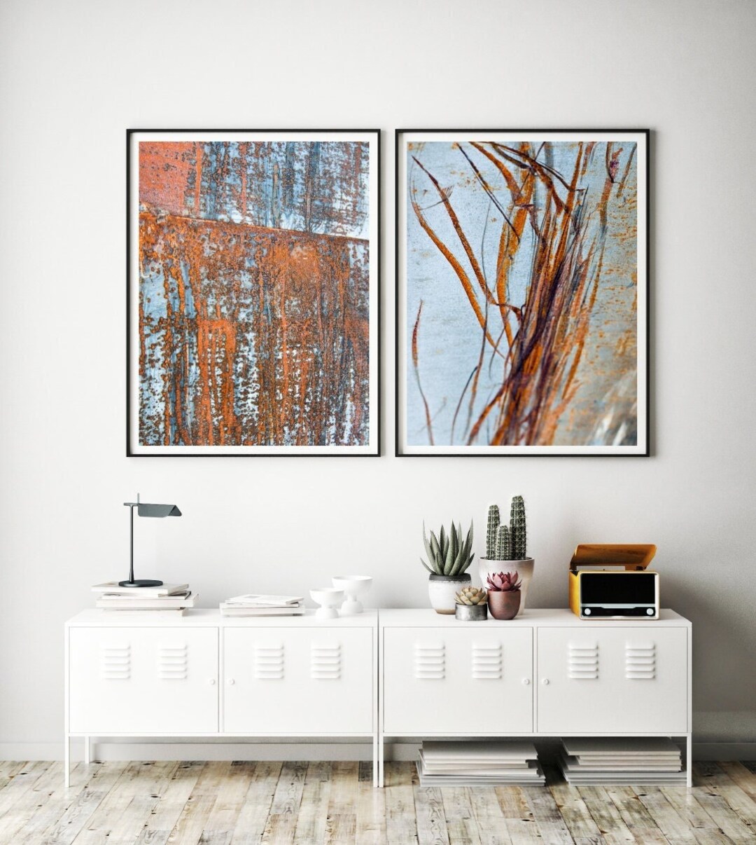 Industrial Wall Art, Abstract Art Prints for Industrial Interiors. Set