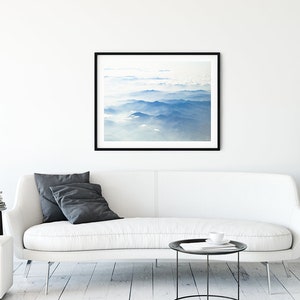 Asian wall art, minimalist Japanese landscape photograph, mountains in Japan photography prints, large artwork for minimal interiors image 5