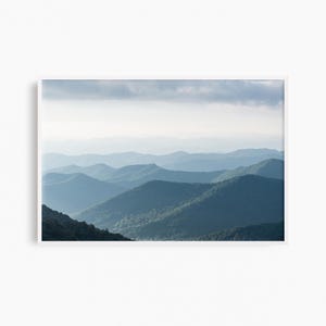 Blue Ridge Mountains photography print, Asheville North Carolina wall art, large landscape fine art photograph