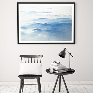 Asian wall art, minimalist Japanese landscape photograph, mountains in Japan photography prints, large artwork for minimal interiors image 3