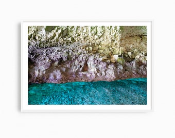 Mediterranean coastal art, abstract coastal wall art, oversized art, large photography prints for Mediterranean decor, Kefalonia Greece art