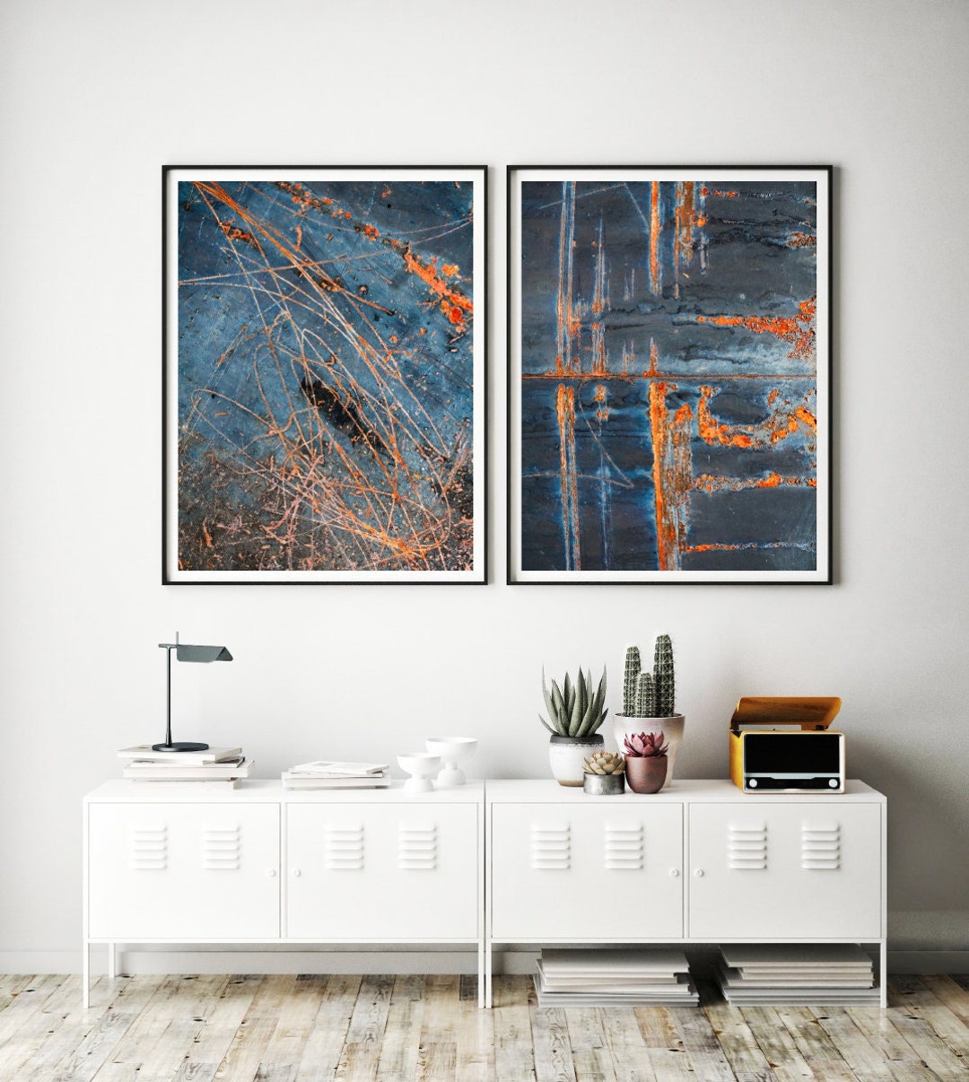 Industrial Art Prints, Abstract Wall Art for Industrial Decor. Set of ...