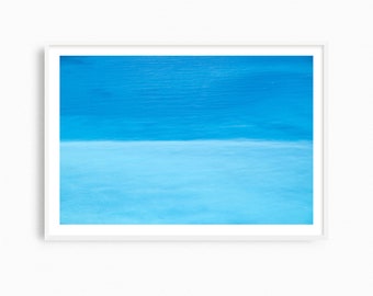 Minimalist ocean art, large abstract water wall art, coastal Greece photography prints, modern blue oversized art print, coastal artwork