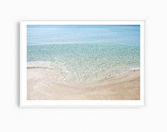 Tropical beach photography print, oversized coastal wall art, minimalist Florida beach art, contemporary beach photographs, Florida artwork