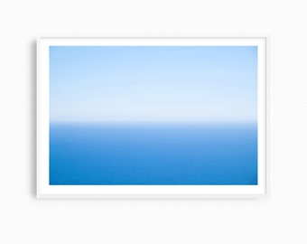 Minimalist ocean wall art, seascape art print, abstract wall art for coastal decor. Coastal wall art, Mediterranean Greece photography print