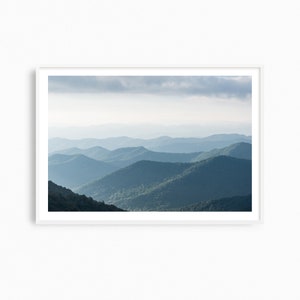 Blue Ridge Mountains photography print, Asheville North Carolina wall art, large landscape fine art photograph