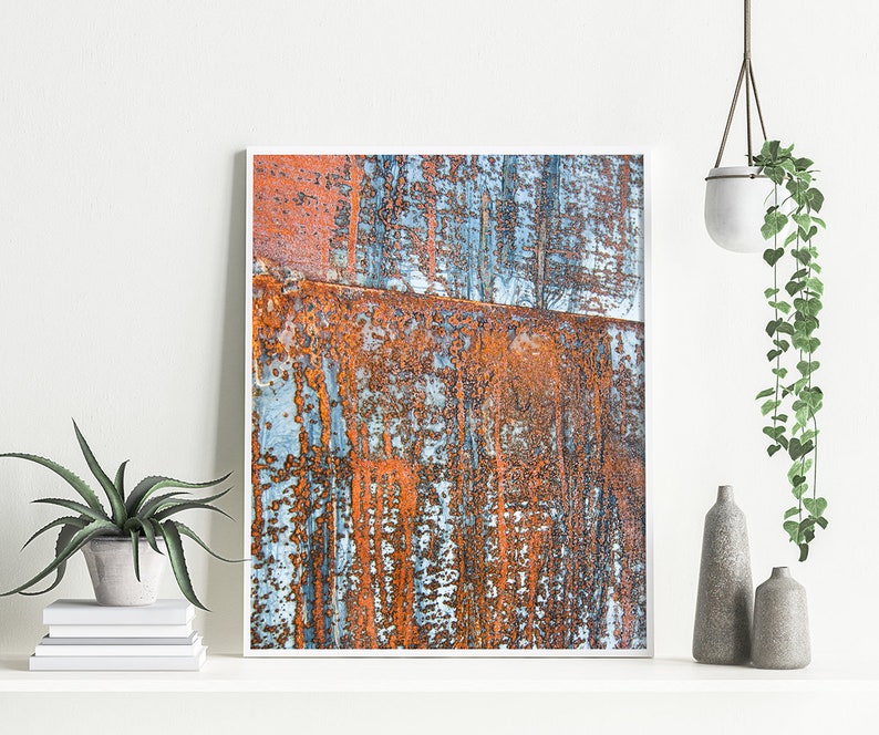 Industrial Wall Art, Large Abstract Photography Print, Rust Artwork for Industrial Decor
