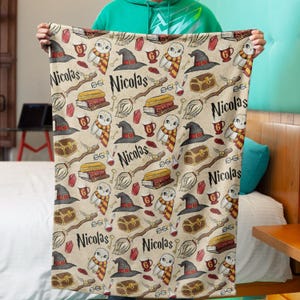 Manta polar de mago personalizada: manta personalizada para habitación de bebé