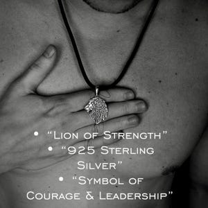 Sterling Silver Lion Pendant Necklace: Symbol of Strength & Courage