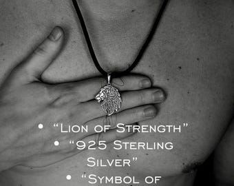 Sterling Silver Lion Pendant Necklace: Symbol of Strength & Courage