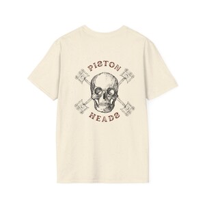 Moto Club T-Shirt &#39;Piston Heads&#39; | Mad Motors | Vintage Motorcycle Tee, Biker Gift, Retro Motorbike Shirt