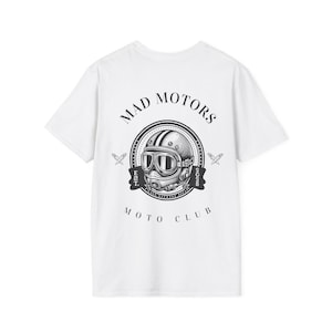 Bad Motors Moto Club - Motorcycle Club Unisex Tee, Softstyle Tshirt, Motorcycle Rider Shirt, Motorcycle Lover Gift