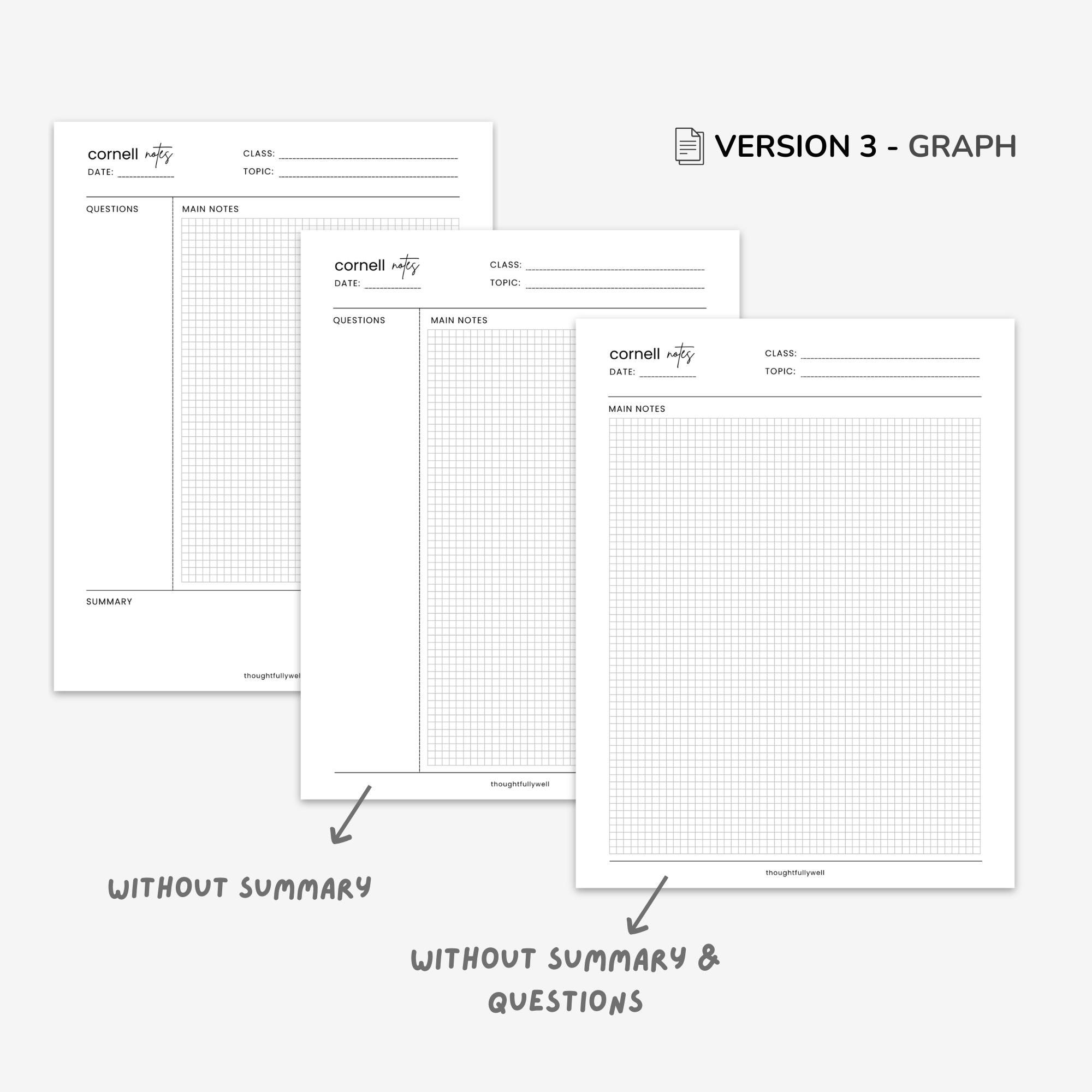 Cornell Notes Template, Lecture Note Taking : A4/US Letter PDF ...