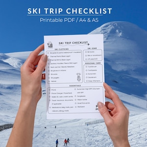 Ski Trip Packing Checklist Template – Printable Travel Checklist