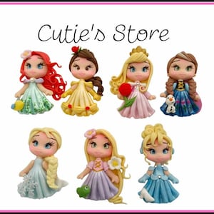 Princess inspiration clay doll- Clays for bows- clay doll, clay dolls, bow centerpieces, clay center for bows, princess clay doll