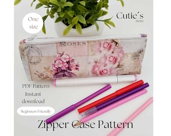 Beginner Sewing Project for Back to School | Pattern for Zipper Case | Pencil Case Mold | EASY for Beginners | Notebook, planner, diary