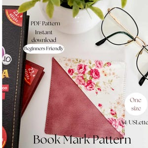 Nähvorlage für einen Eckmarker aus Stoff | Einfacher Eckmarker aus Stoff | Geschenkidee für Kinder, Valentinstag, Lehrer | Resteverwertung | Lesezeichen