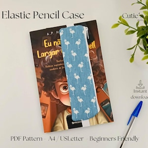 Sewing pattern for a bookmark and tutorial for a zippered pouch of any size | Back-to-school beginner sewing project | Notebook,binder,diary
