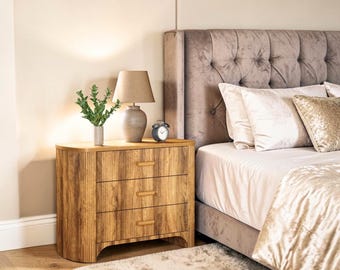 3 Drawer bedside table Oversized nightstand End Table for Bedroom Living Room