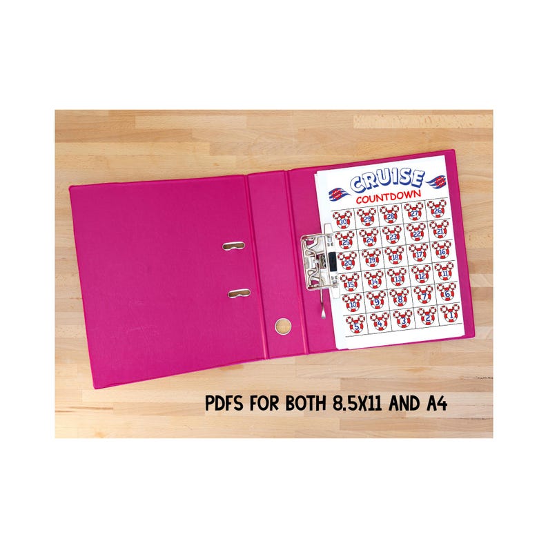 Disney Cruise Countdown Calendar Printable Cruise Vacation Countdown