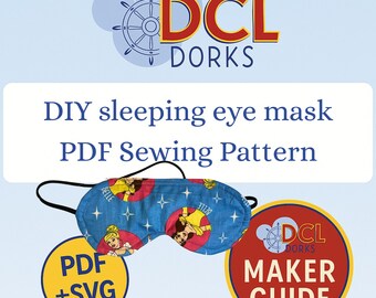 DIY Sleep Mask Sewing Pattern: PDF & SVG Template (Digital Download)