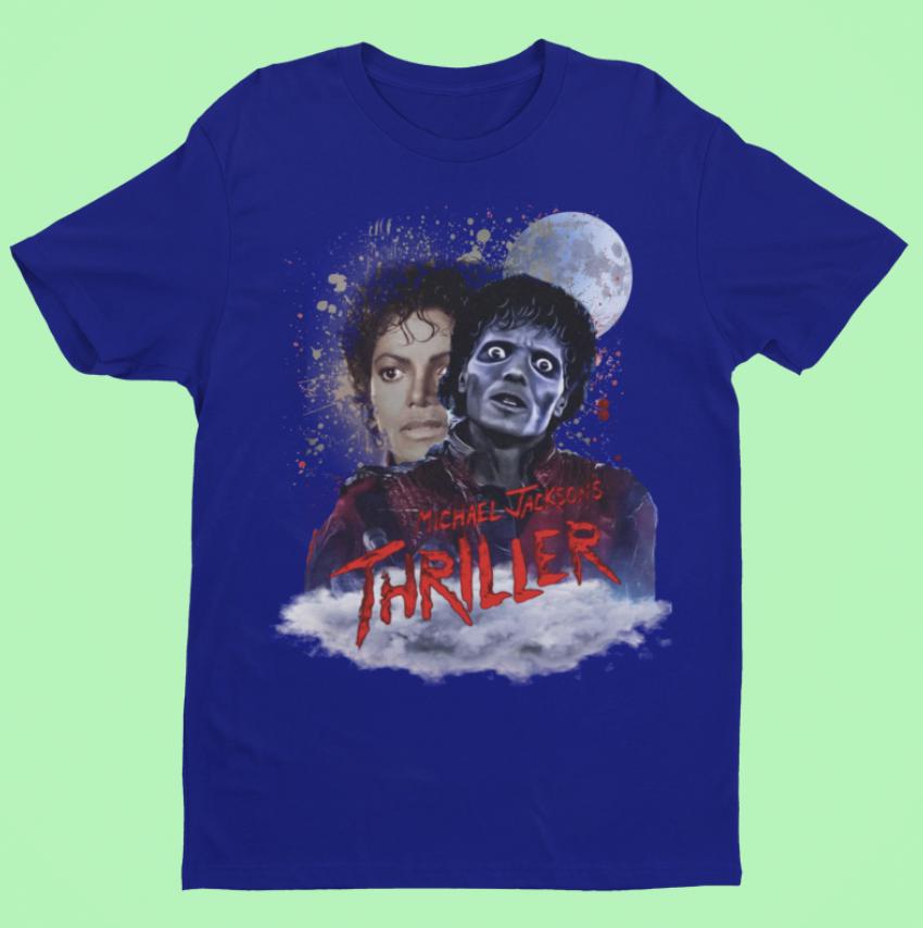 Michael Jackson Thriller T-shirt Vintage 80s Graphic Tee Retro