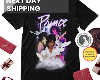 Prince Purple Rain Tribute Graphic Tee Vintage Music Art Concert Style Shirt