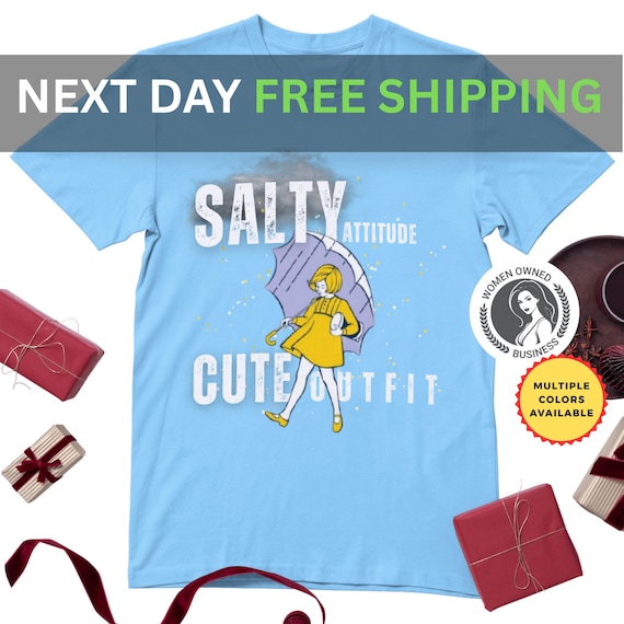 Salty Girl t-shirt Women's Vintage Cotton Blend T-Shirt