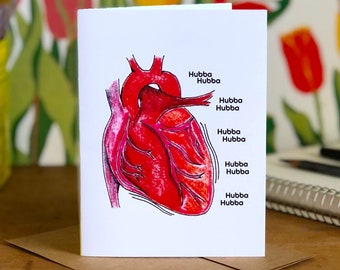 Hubba Hubba Heart - Love Card - All Occasion / Anniversary / Valentine