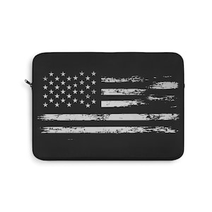 Distressed American Flagge Laptop Tasche | Vateritmische Computer Hülle, Geschenk für veteranen, USA Flagge Design, Laptop Schutz