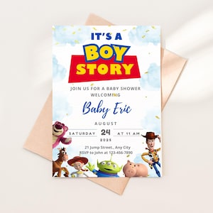 Toy Story Baby Shower Invitation: Editable Template (Digital Download, 5x7 inch )