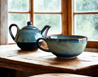 Vintage Franz Kathy Ireland Porcelain Tea Set: Peacock Splendor